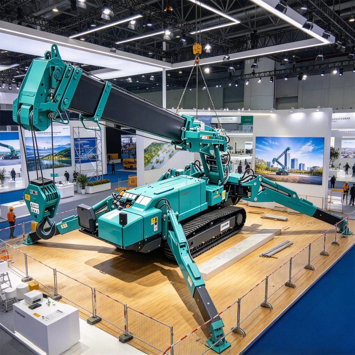 Wholesale Mobile Spider Crane Remote Control Hydraulic Crawler Micro Crane For Glass Curtain Wall Roof Installation