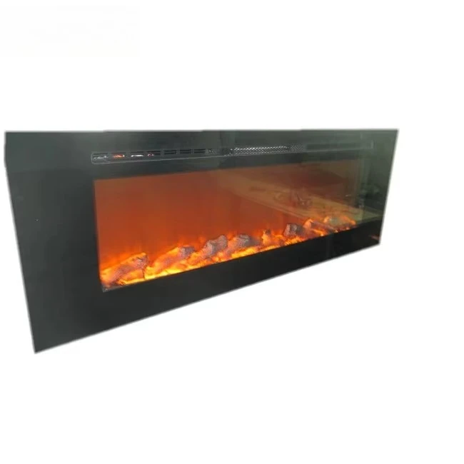 Adjustable Brightness Remote Control English Language Household Hotel 1280mm Wall Mounted Electric Fireplace Log Crystal Flame