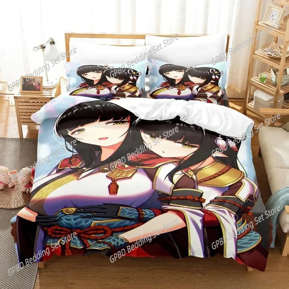 Fashion Game Monster Hunter Hinoa&Minoto Bedding Set Single Twin Full Queen King Size Bed Set Adult Kid Bedroom Duvet cover Sets