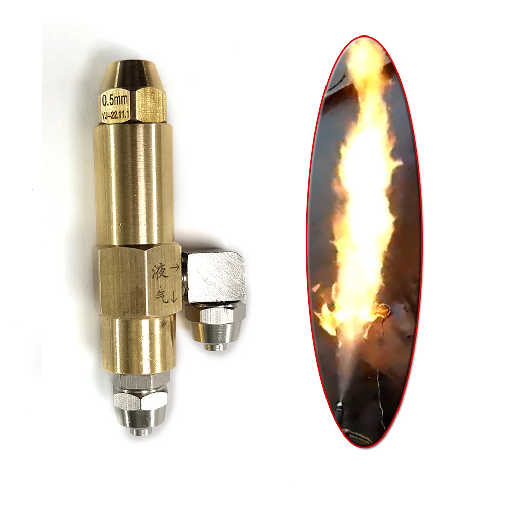 Waste Oil Burner Nozzle Siphon Full Cone Oil Fuel Nozzle Air Atomizing Sprayer Diesel Heavy Oil Stell Nozzle Burner Accessories