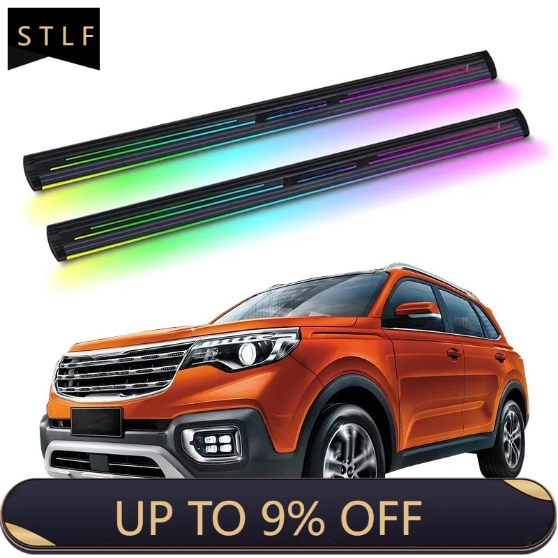 Electric Running Boards Retractable Aluminum Alloy Neon LED Light For Sportage R 2018+ Side Steps with Carry Bag
