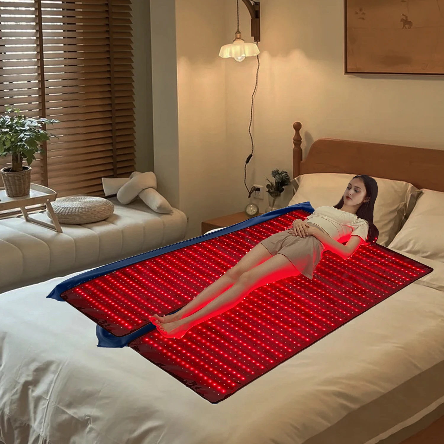 Customized 220W Single Chip LED Physical Therapy  Sauna  660nm850nm Red Light Therapy Sleeping Bag