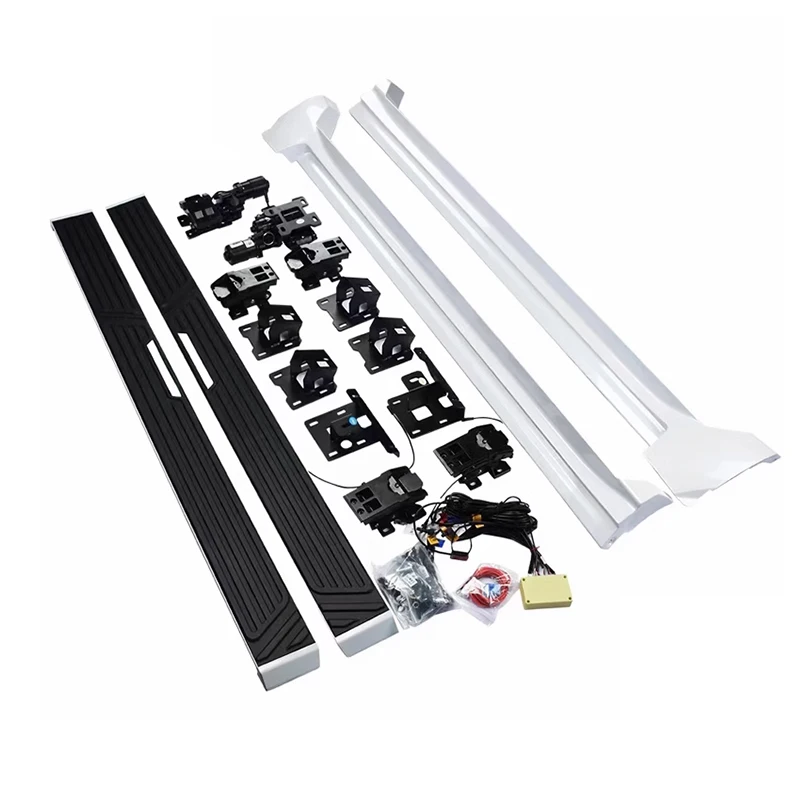 Electric Running Boards Retractable Aluminum Alloy Neon LED Lights For Land Cruiser 300 GXR 2021-2025 Side Steps with Carry Bag