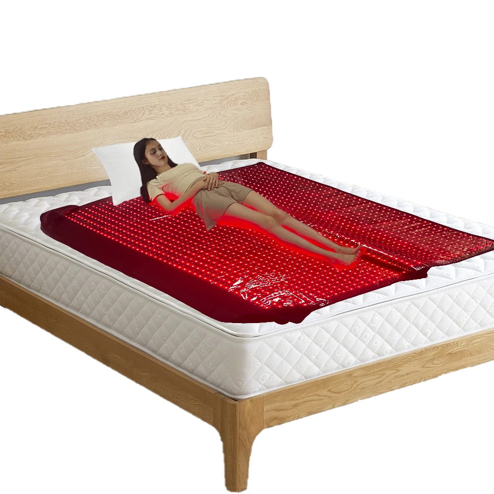 Red Light Therapy Mats for Full Body 3600 PCS LED 660nm 850nm Chips Near Infrared Light Therapy Sleep Bag