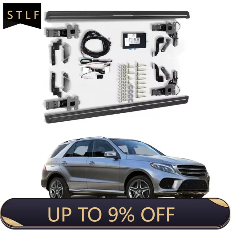 Electric Folding Side Step Running Boards LED Light For Mercedes GLE350 2020-2023 SUV with Pedal & Carry Bag