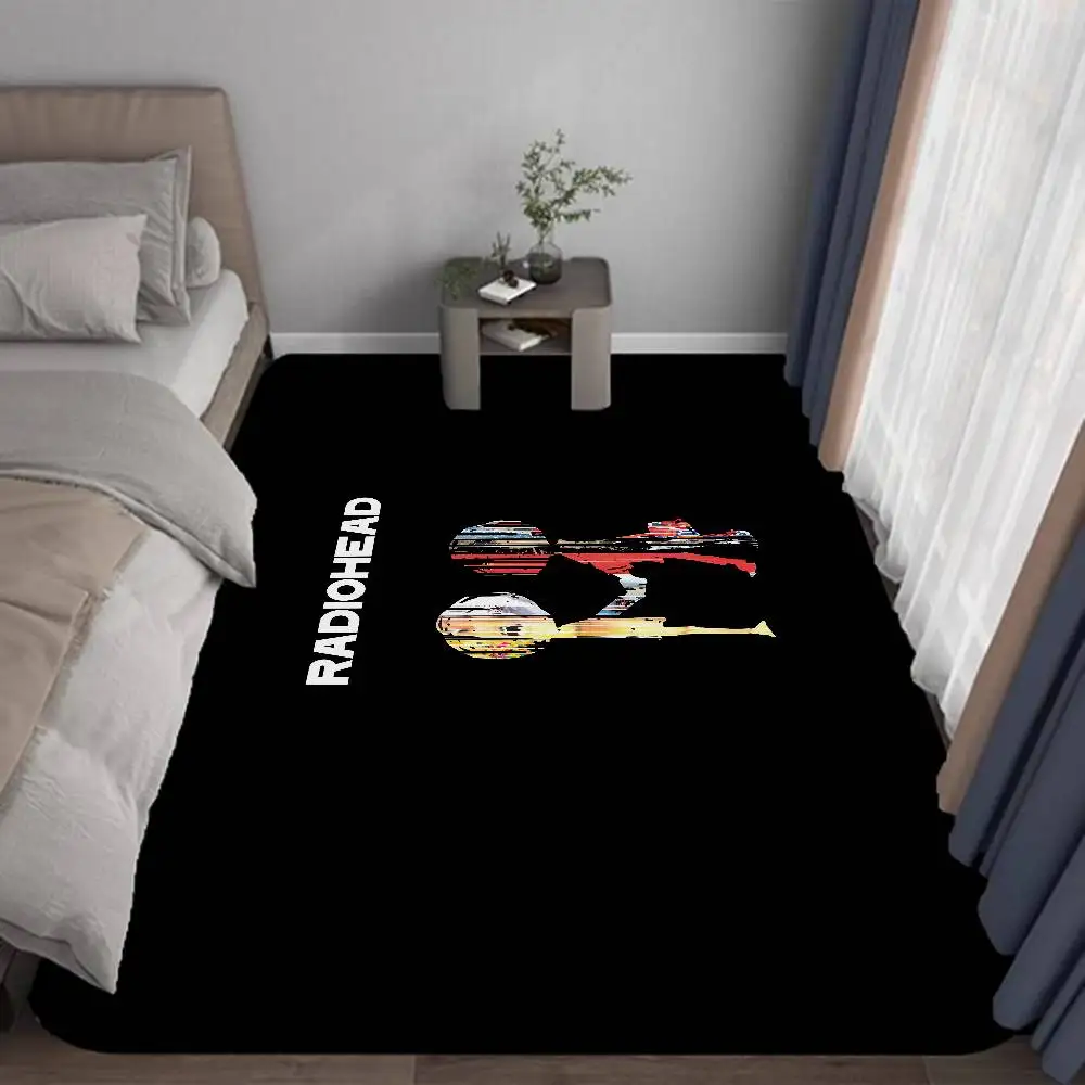 Rock R-RadioheadS Band Door Mat Washable Non-Slip Living Room Sofa Chairs Area Mat Kitchen Bedside Area Rugs