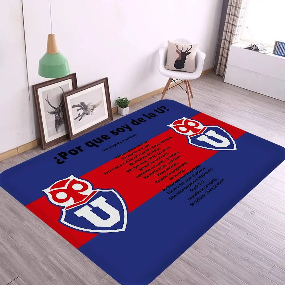 Chile U-University Logo Door Mat Washable Non-Slip Living Room Sofa Chairs Area Mat Kitchen Doormat Area Rug