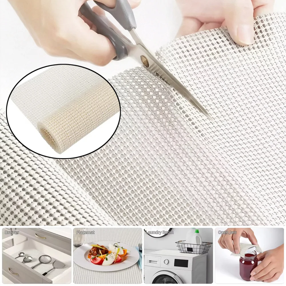 Anti-Skid Fixing Base Fabric PVC Floor Mat, Anti Slip Pad Sheet Mattress Sofa Mat Antiskid Net Cloth Household Carpet Yoga Mats