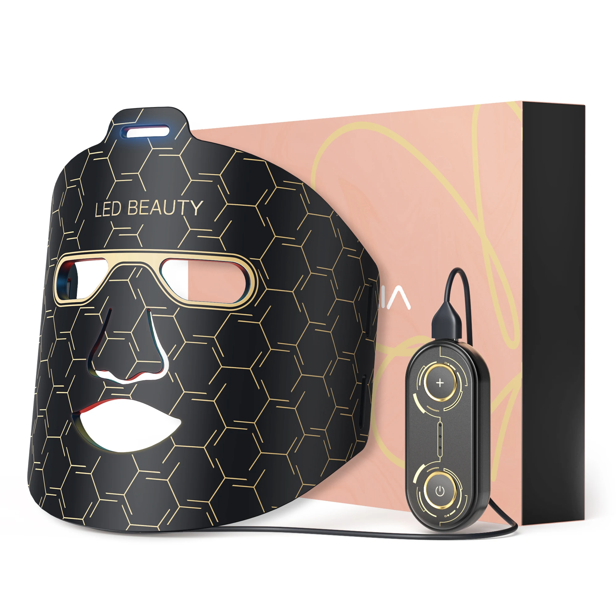 Affordable Silicone LED Red Light Therapy Facial Mask Smart Timing Portable Travel Skincare Beauty Device