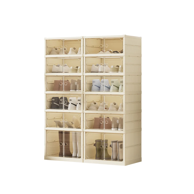 Royaumann Premium Folding Plastic Shoe Racks & Stands Foldable Shoe Storage Organizer Shelf for Home Storage & Organization