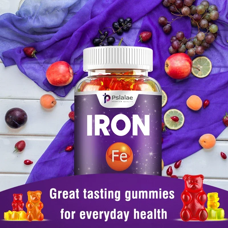 Iron Gummies - Supports Red Blood Cell Energy Levels, Promotes Blood Circulation, and Enhances Immunity Supplement