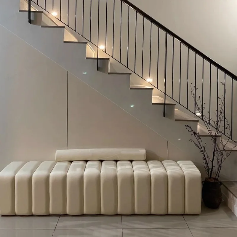 Premium Entryway Bench Designer Long Ottoman for Small Spaces Creative Sofa Bench for Living Room Unique Shoe Changing Stools