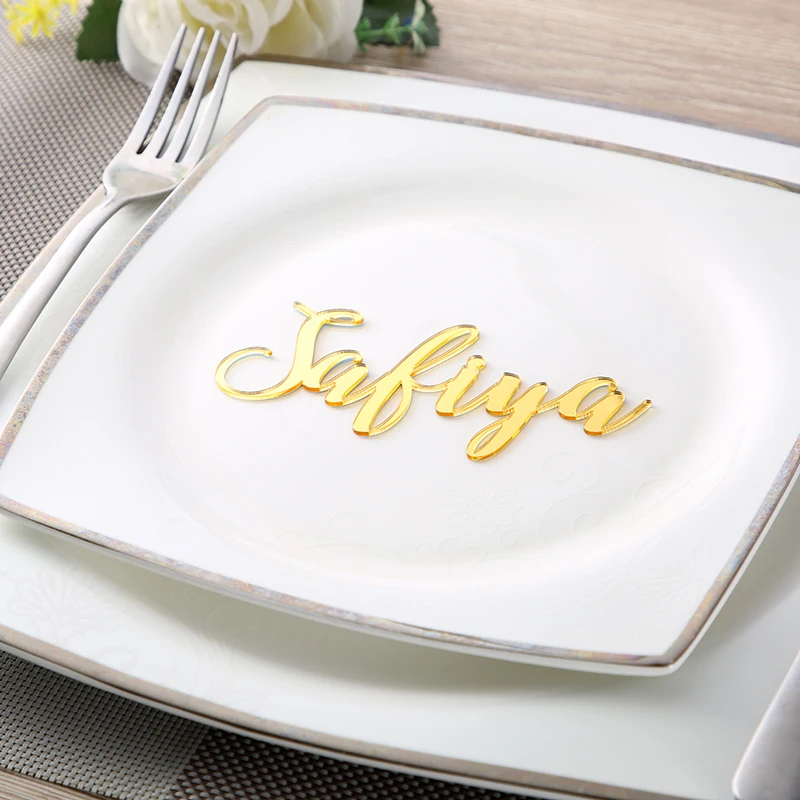 Custom Wedding Place Cards Personalized Names Place Settings Guest Name Tags Party Decoration Wedding Signs Calligraphy