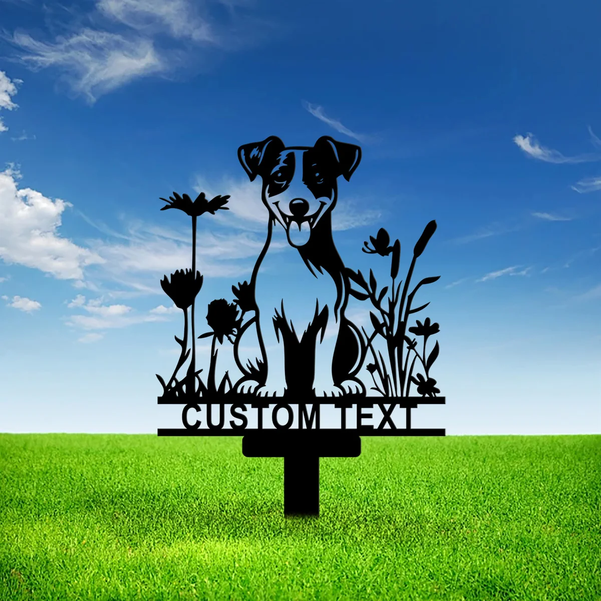 Custom Jack Russell Memorial Stake Sign Custom, Pet Grave Markers Sign, Metal Sign With Stake, Pet Loss Gift,Sympathy Sign