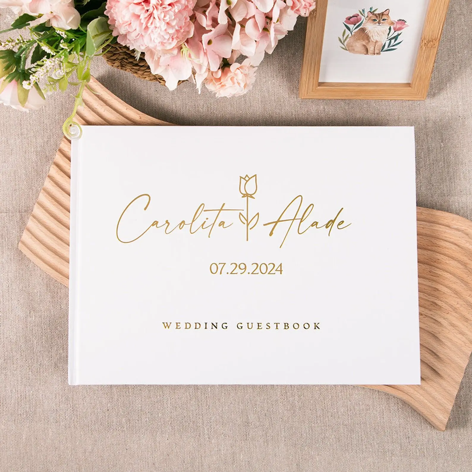 Custom Wedding Guestbook Personalized Guest Book Sign Engagement Photo Album Book Unique Wedding Guestbook Wedding Keepsake Gift