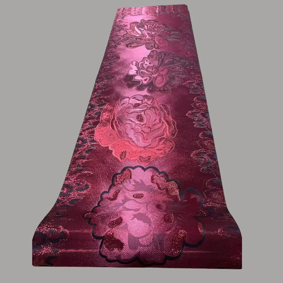 Rose Pink African 3D Flowers Headties for Women, Latest Swiss Hayes Sego Gele & Ipele Headscarf Set, Luxury Head Wrap JX-18