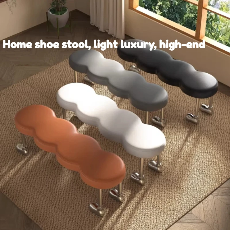 Multifunction Living Room Shoe Changing Stool Narrow Entryway Portable Shoe Stool Luxury Premium Children Bench Home Furniture