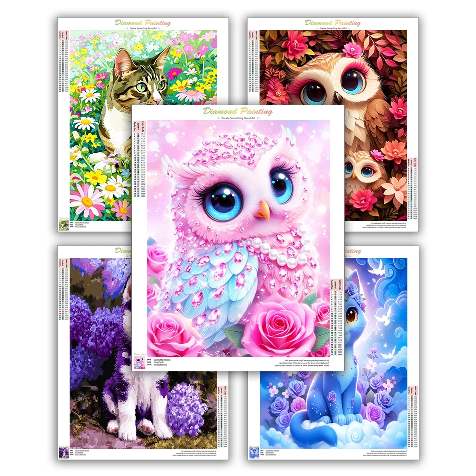 CHENISTORY 5D Diamond Painting Drawing With Diamonds Crystal Animals Diamond Art Accessories Arts Craft Full Square/Round Drill