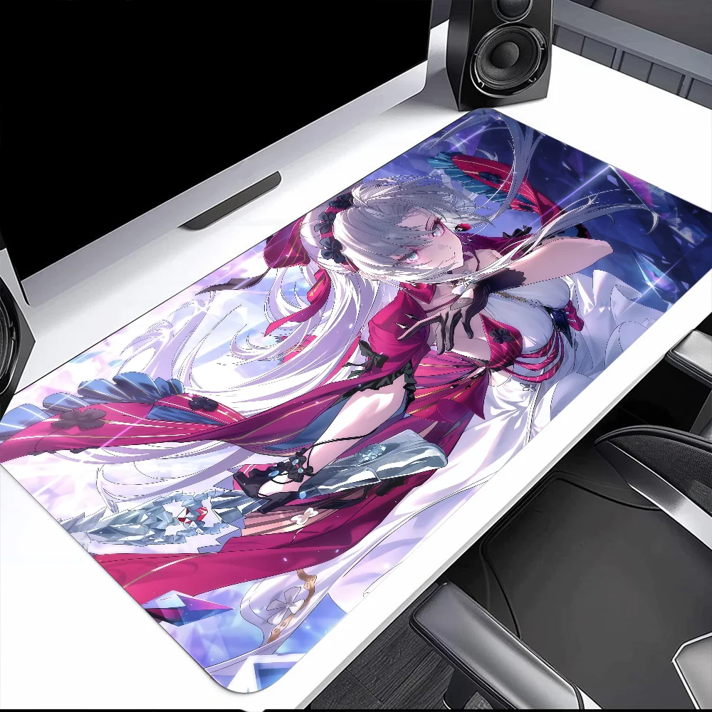 CARLOTTA Wuthering Waves Game s Mouse Pad Large Desk Mat Keyboard Ergonomic Office Rubber PC Non-slip Anti-fray Home Custom