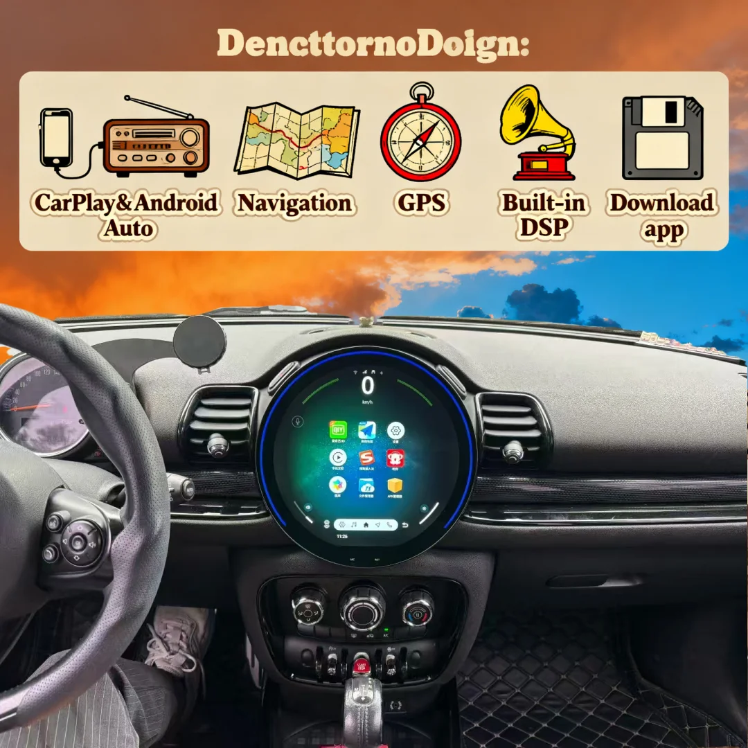 Android 15 For BMW Mini Cooper F56 2014-2016 OLD TO NEW Auto Carplay Car GPS Navigation Stereo Multimedia Radio Player 360 tools