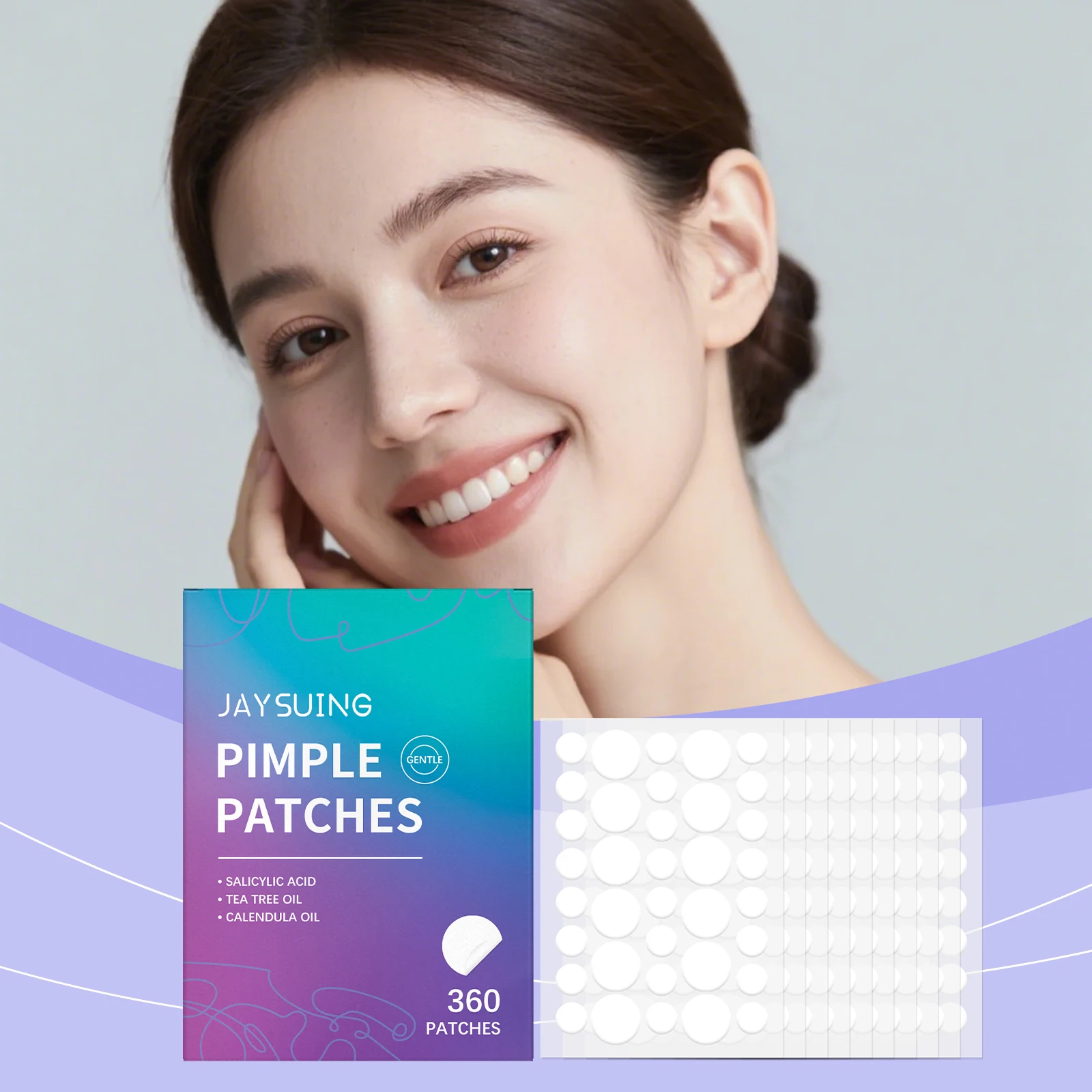 Pimple Patch for Face Salicylic Acid Tea Tree Oil Blemish Spot Absorbing Cover Healing Invisible Hydrocolloid Acne Removal Patch