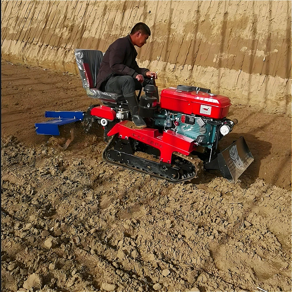 Agricultural Farm Tools and Equipment Crawler Rotary Tiller Price With Various Implement for Sale Factory Supply