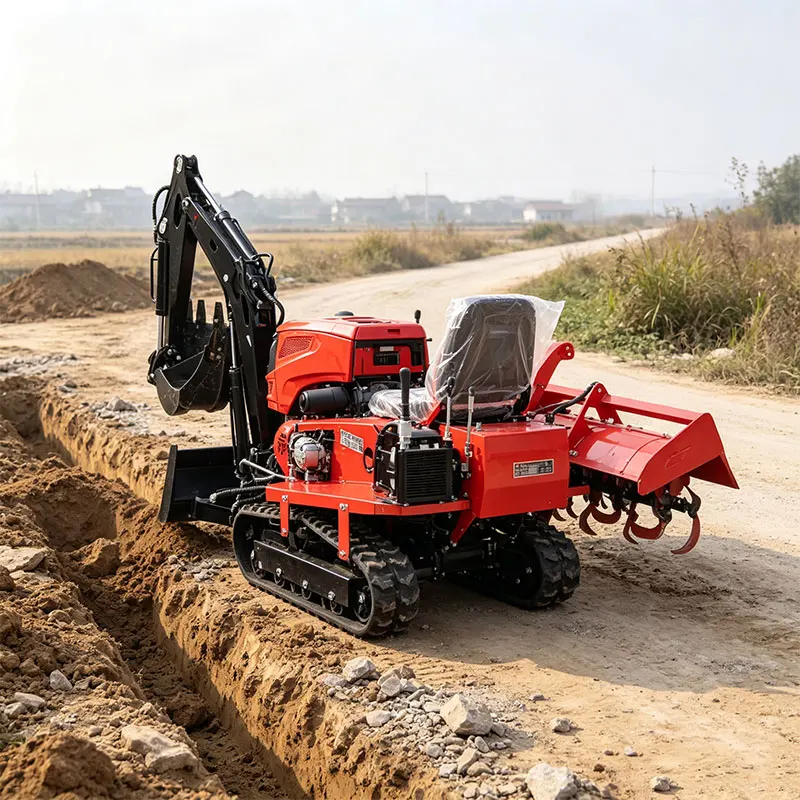 Customized Farm Tractor 25HP/30HP Rotary Tiller Greenhouse Soil Preparation Weeding Intertillage Ditch Drainage Machine
