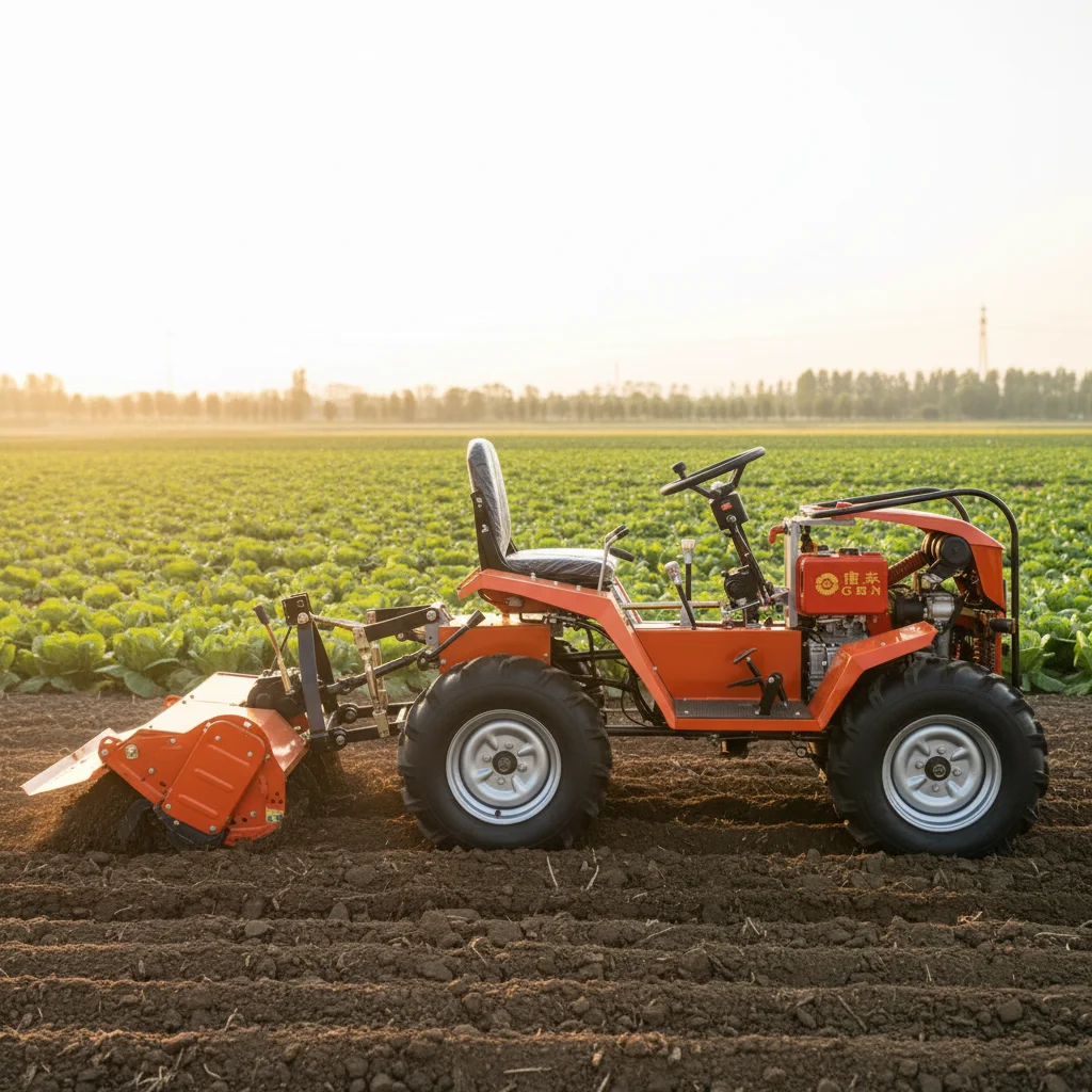 All Terrain Wheeled Agricultural Tractor with Adjustable PTO Speed, Supports Custom Attachments Implements for Hilly Farmland &