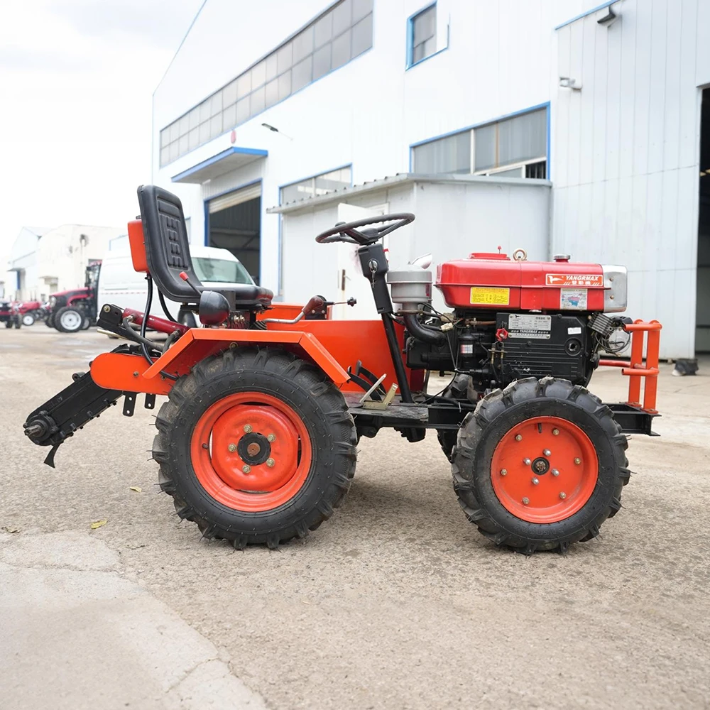 High Quality Tractor Four Wheel Drive Agriculture Light Tractors Diesel Rotary Power Hydraulic Mini Wheel Tractor