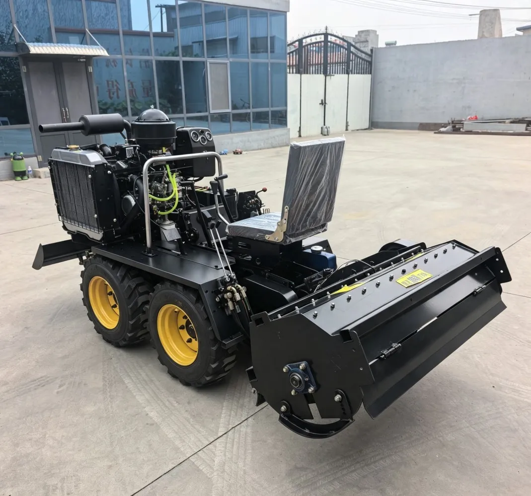 Thickened Rotary Blades Seat Mounted Cultivator Powerful Tillage For Consolidated Soil Layer
