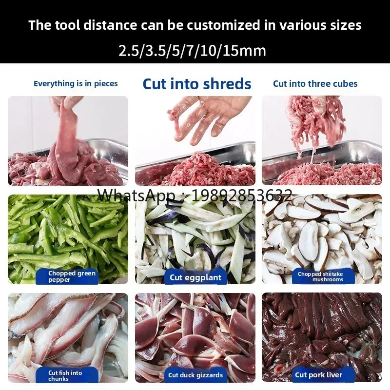 c3 Meat Slicer Commercial Large Electric Stainless Steel Multi-Functional High-Power Fully Automatic Dicing Machine