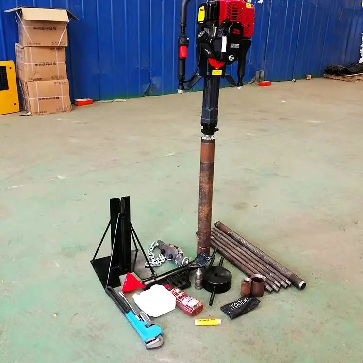 Customized Backpack Drilling Rig Petrol Diesel Powered 15m Soil Rock Concrete Sampling Accurate Complete Core Extraction
