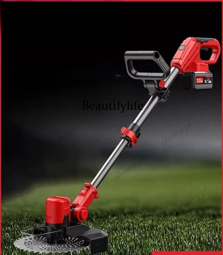 Brushless electric lawnmower, small household lawn mower, lithium battery rechargeable high-power lawn mower