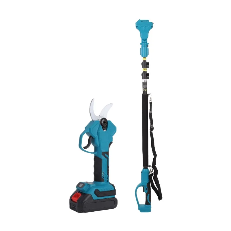 21V Electric High Branch Pruner Garden Set Battery Powered Pruning Scissors Brushless Extension Shears With Telescopic Pole