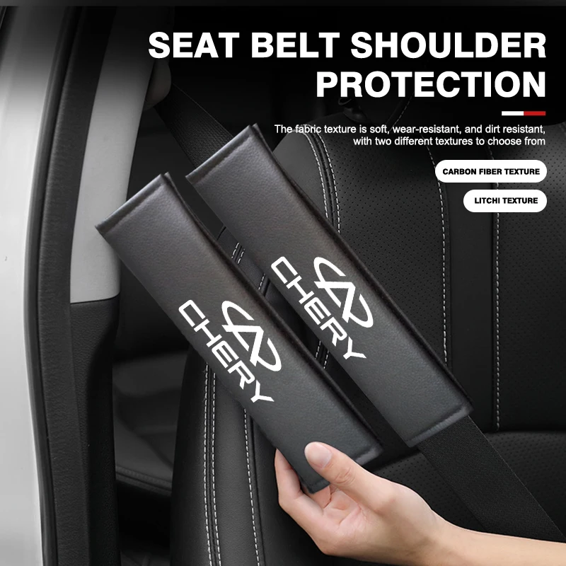 Car Shoulder Pad Safety Belt Protector Cover Strap Mat Interior For Chery Fulwin QQ Tiggo 3 5 2 7 T11 A1 A3 A5 Amulet M11 Eas