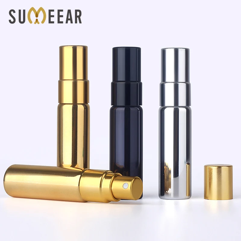 50pieces/lot 5ml Portable Perfume Bottle Spray Bottles Sample Empty Containers Atomizer Perfume Mini Refillable Bottles