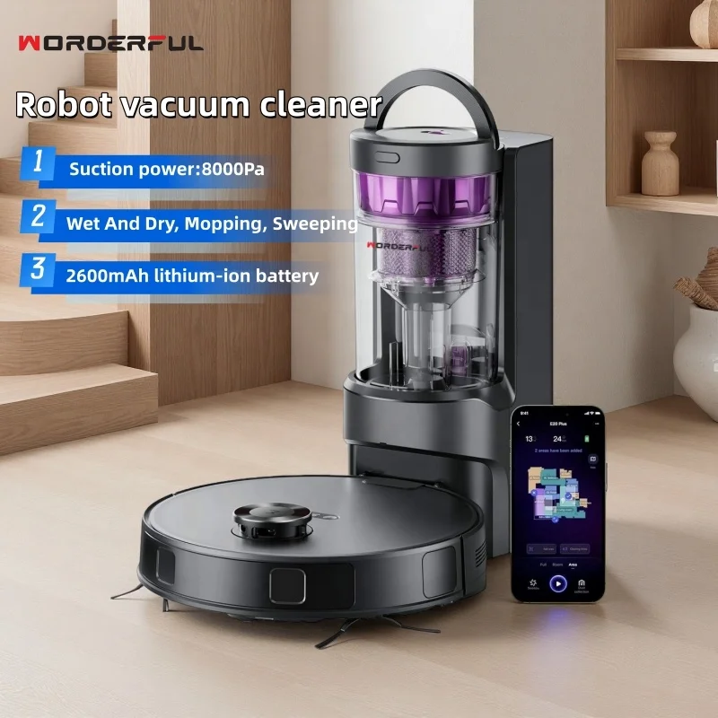 T10 Navigation Robotic Vacuum Cleaner 3 In 1 Mop With Multi Cyclone Self Emptying Bagless Strong Suction