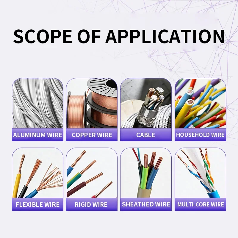 1.5–30m㎡ Electric Wire Stripper; Tool for Stripping Scrap Cables, Wires, and Copper-Clad Wires; Strips Both Flexible