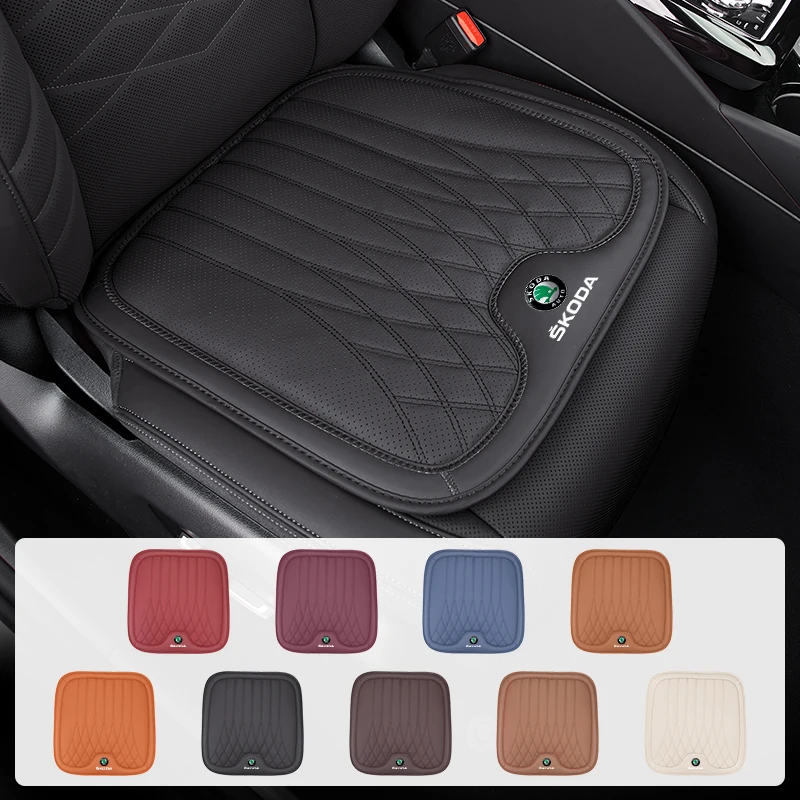 Car Seat Cushion Booster Mat Non-Slip Pad Seat Cover Interior For Skoda Octavia Rapid Kodiaq Superb Derivative Karoq Fabia Ka