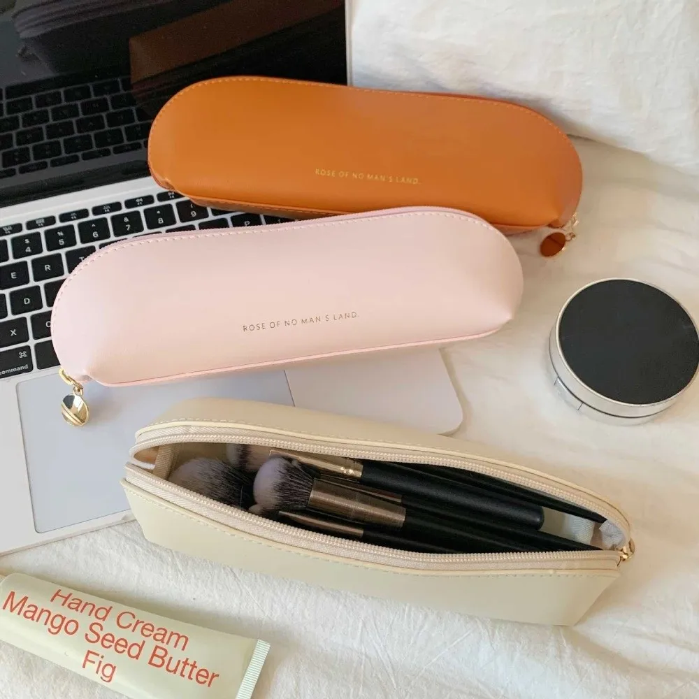 PU Leather Makeup Brush Storage Bag Cosmetic Brush Dustproof Makeup Brush Holder Protective Case Waterproof Makeup Brush Pouch
