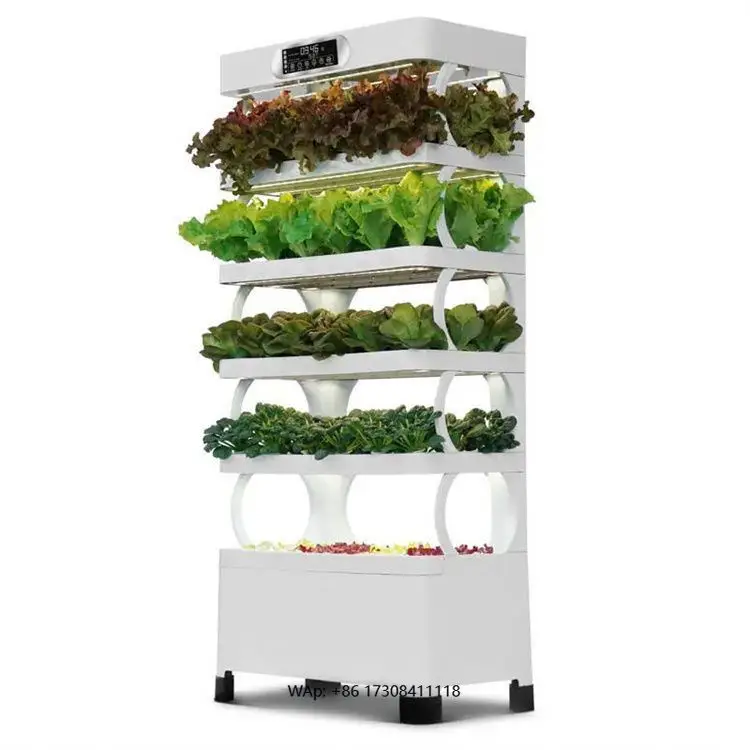 Home Use Vertical Hydroponic Tower Greenhouse Garden Indoor Soilless Culture Growing System CE Low Cost High Output Easy Operate