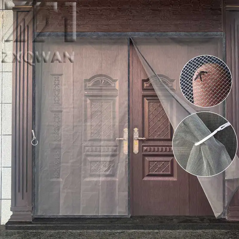 Home bedroom mosquito and fly proof door curtain, magnetic suction encrypted mesh curtain, easy to install for summer use