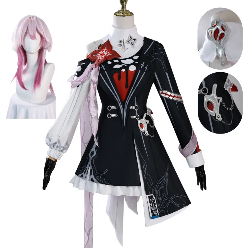 Honkai: Star Rail March 7th Evernight Cosplay Costume Dress Accessory Wig Restore Details Stage Performance Costume