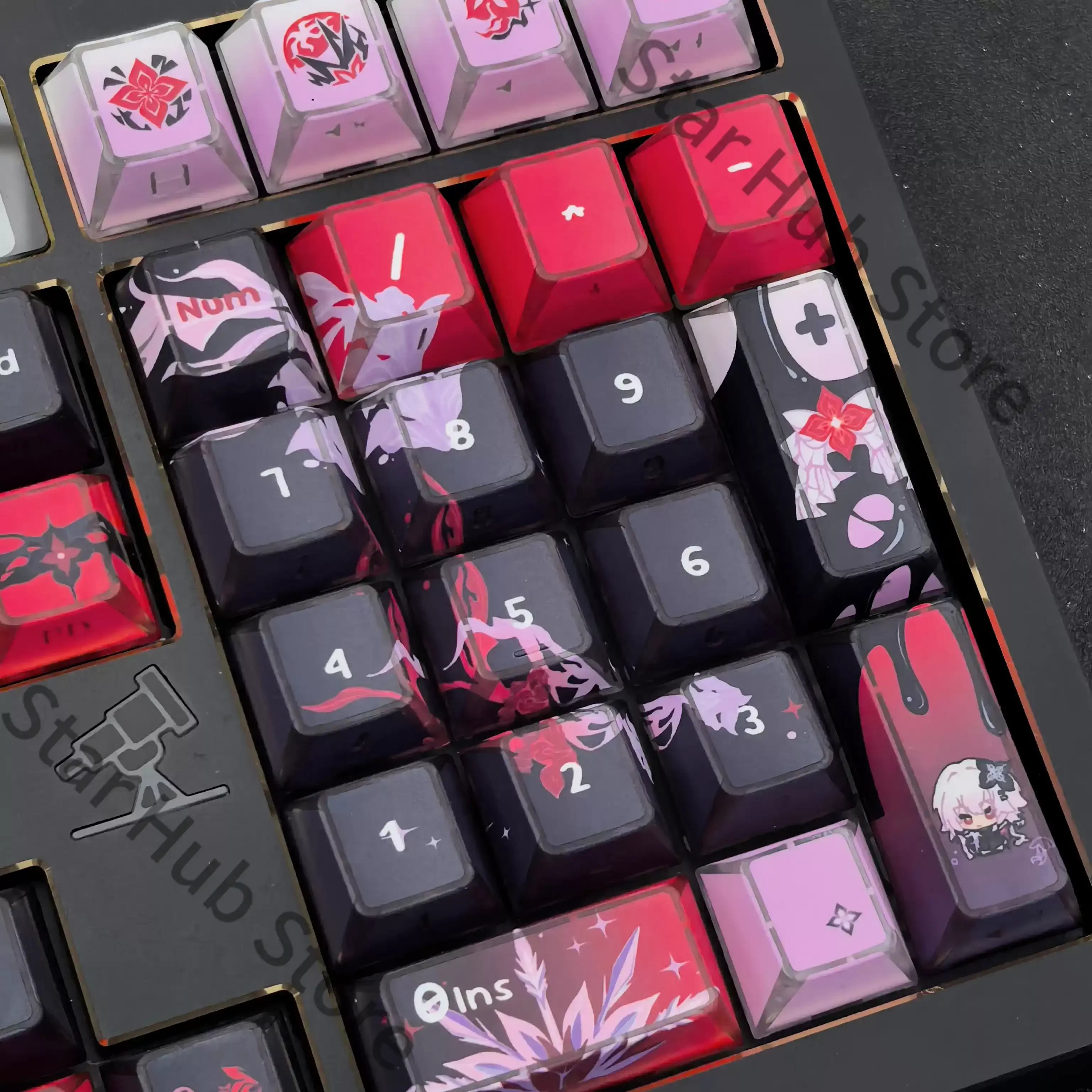 Honkai: Star Rail March 7th Evernight Cosplay Anime PBT Keyboard Cap Kforce Original Desktop Ornament Keycap Game Gifts Kawaii