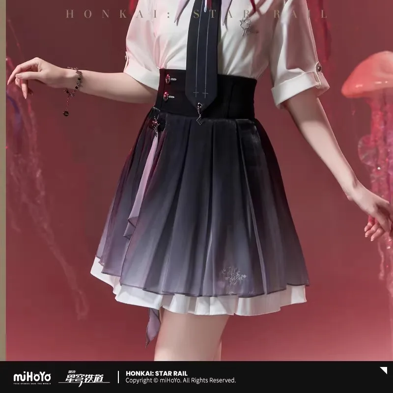 [Genuine] miHoYo Game Evernight Skirt Honkai Star Rail Evernight Theme Over-The-Knee Skirt Casual Wear Dress Cosplay Xmas Gifts