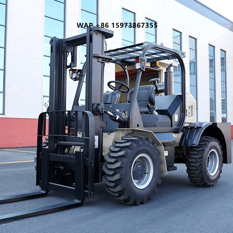 Powston Conditioned Mini Forklift 1.5T 3T Telescopic Off-Road 4WD 4M Lifting Height Yunnei Engine National IV Forklift