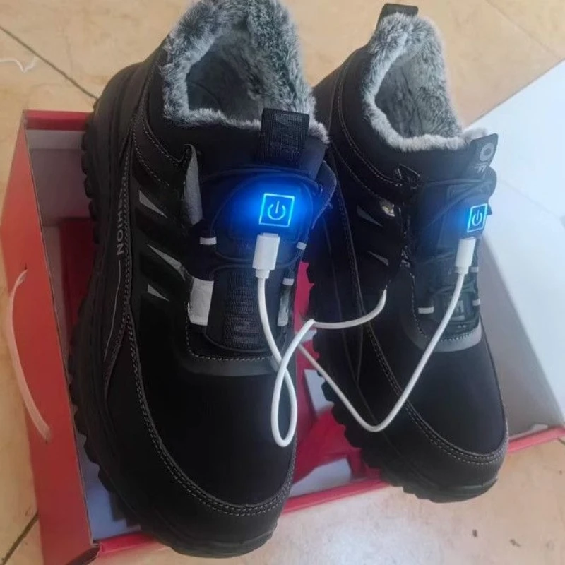 Charging shoes Smart electric Warm shoes, heating shoes Warm  Waterproof, velvet middle-aged and elderly