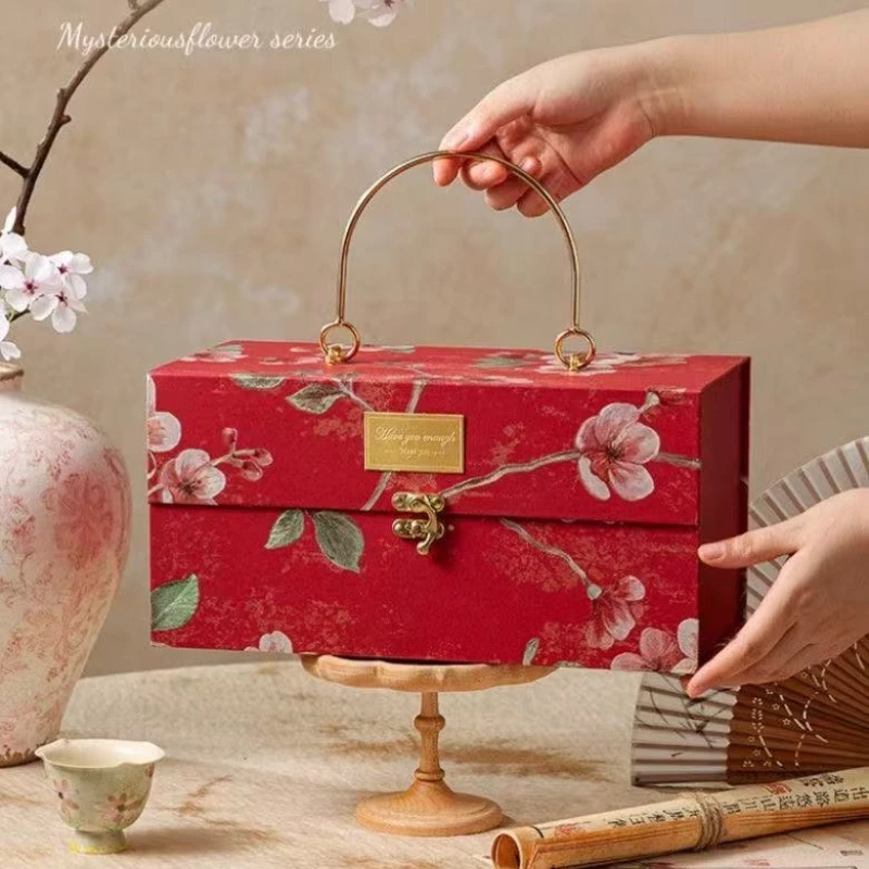 Thicken Multicolored Metal Handheld Gift Box Wedding Bridesmaid Gift Bags Valentine's Day Gift Boxes Luxury Scarf Packaging Bags