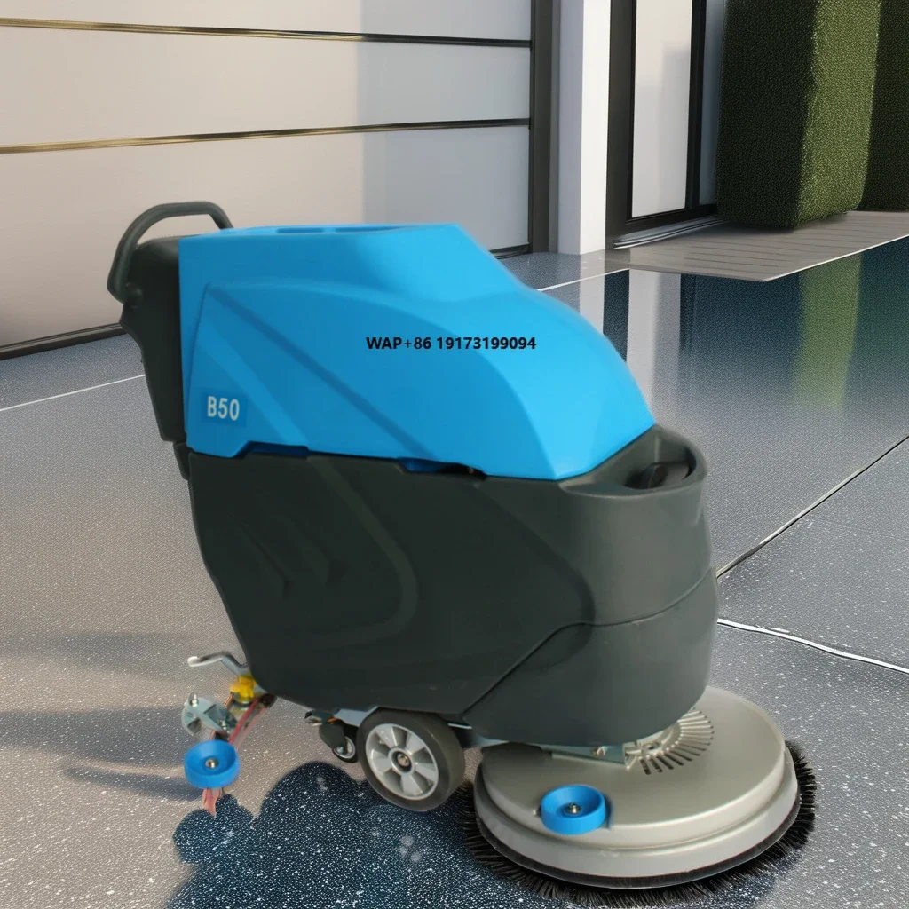 B50 Hand Push Floor Scrubber Cleaning Equipment 530/780MM 55/60L 24V/500W 220PRPM  Cleaning Machine Floor Scrubber
