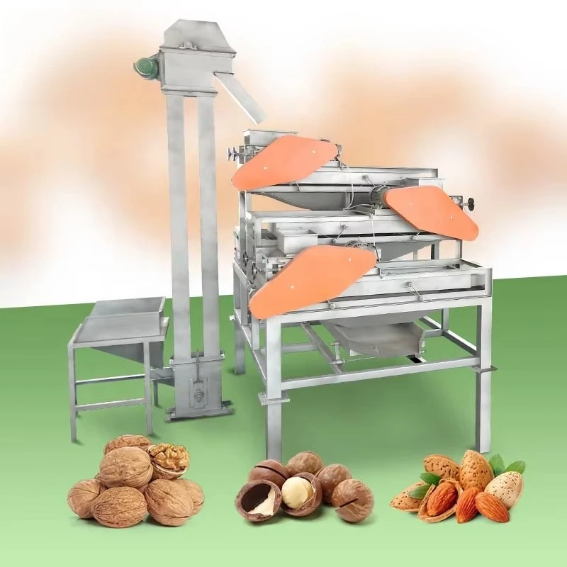 Sacha Inchi Seed Peeling Efficient Pistachio Hazelnut Almond Broken Dehulling Hulling Pine Nut Shell Machine